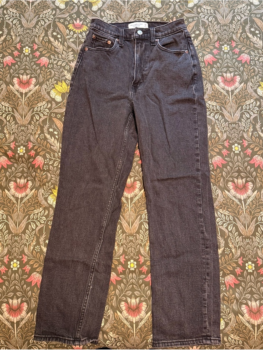 Abercrombie & Fitch Black Straight Leg Jeans